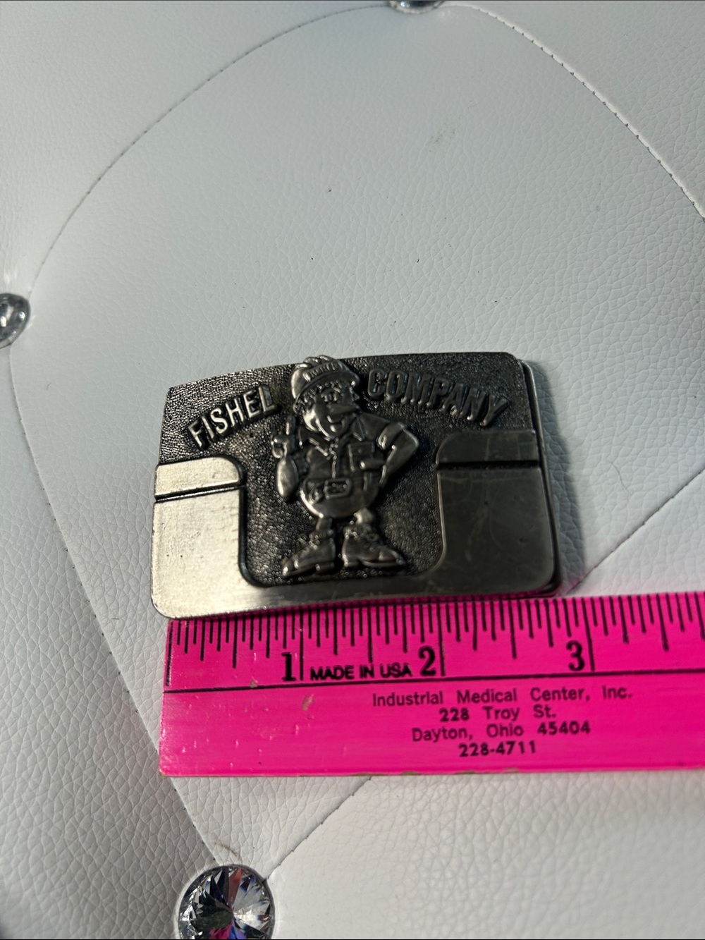 Fisher pewter belt buckle cartoon digger - Picture 11 of 14